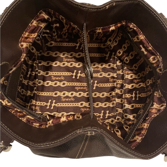 Tignanello Leather Handbag & Wallet Set chocolate Brown  NWOT - Picture 6 of 16